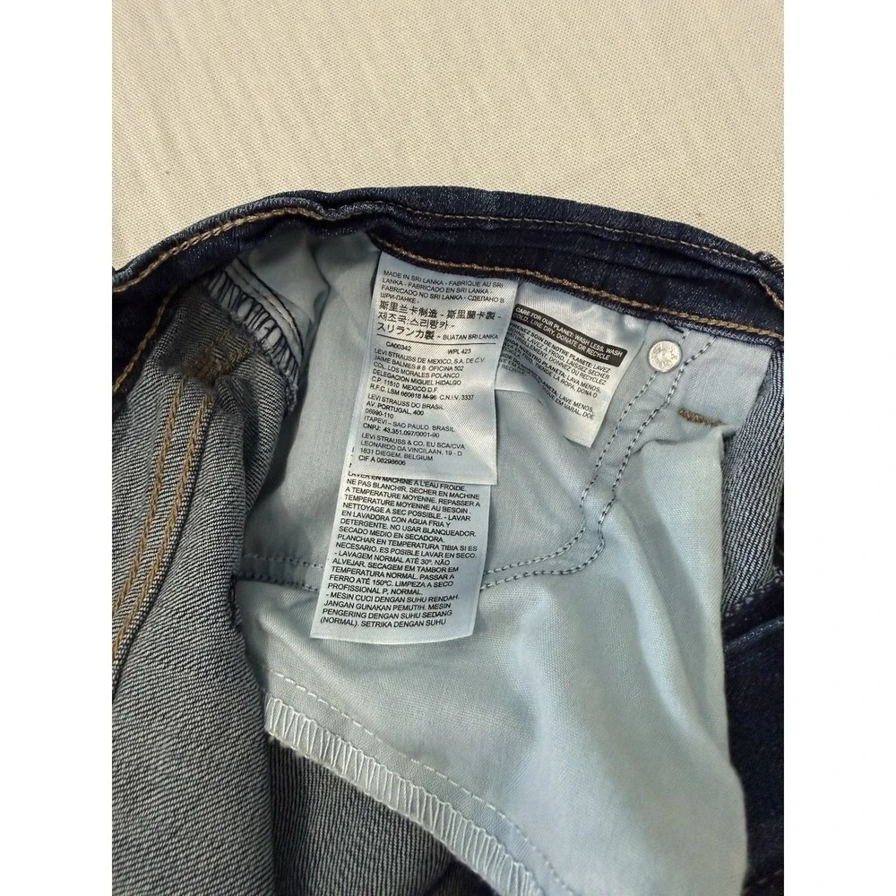 Levi's Women's Mid Rise Mid-Length Cuffed Denim Shorts Dark Wash Size 33